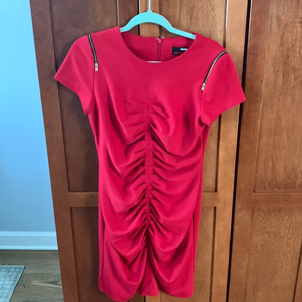 Miss Sixty Size 8 Red Form Fitting Dress